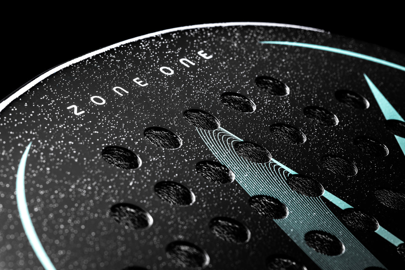 Padelschläger raue Oberfläche türkis